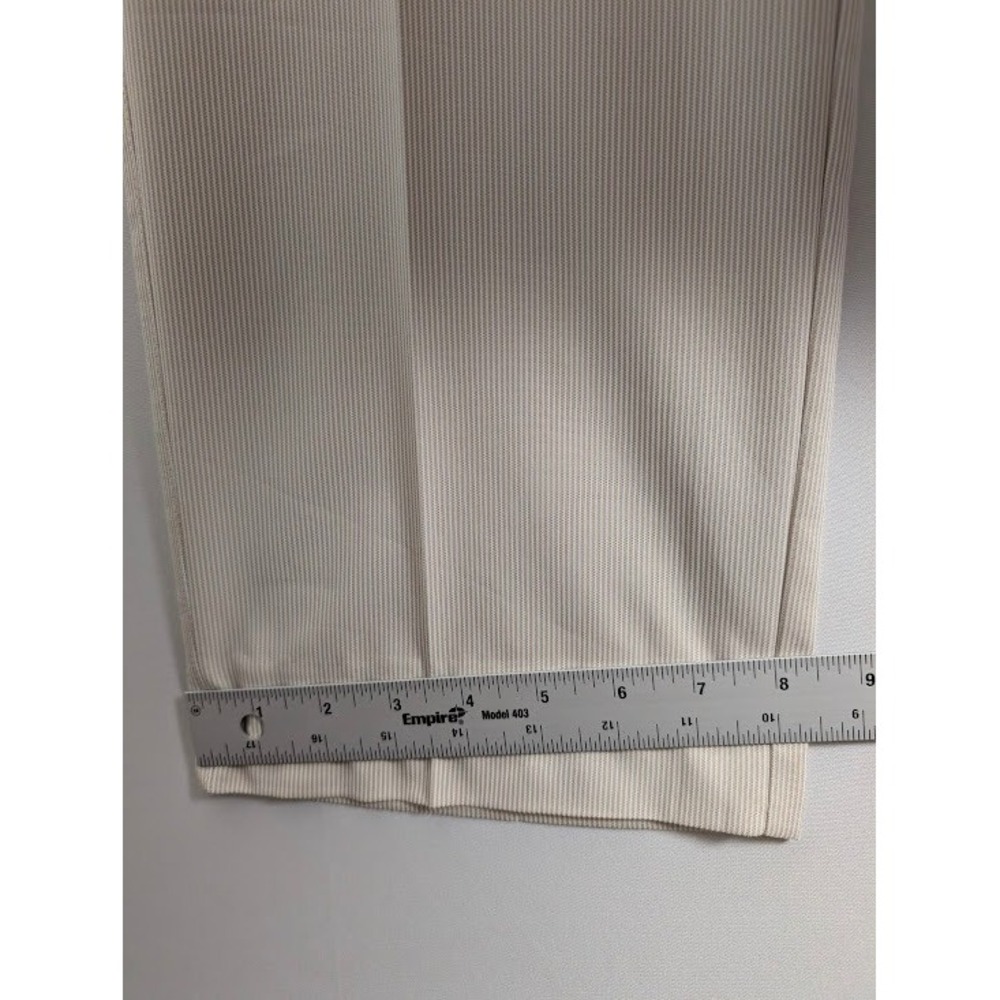 Peter Millar Golf Pants Mens 36x31 Tan/White Micro Seersucker Lightweight Preppy - Picture 7 of 9